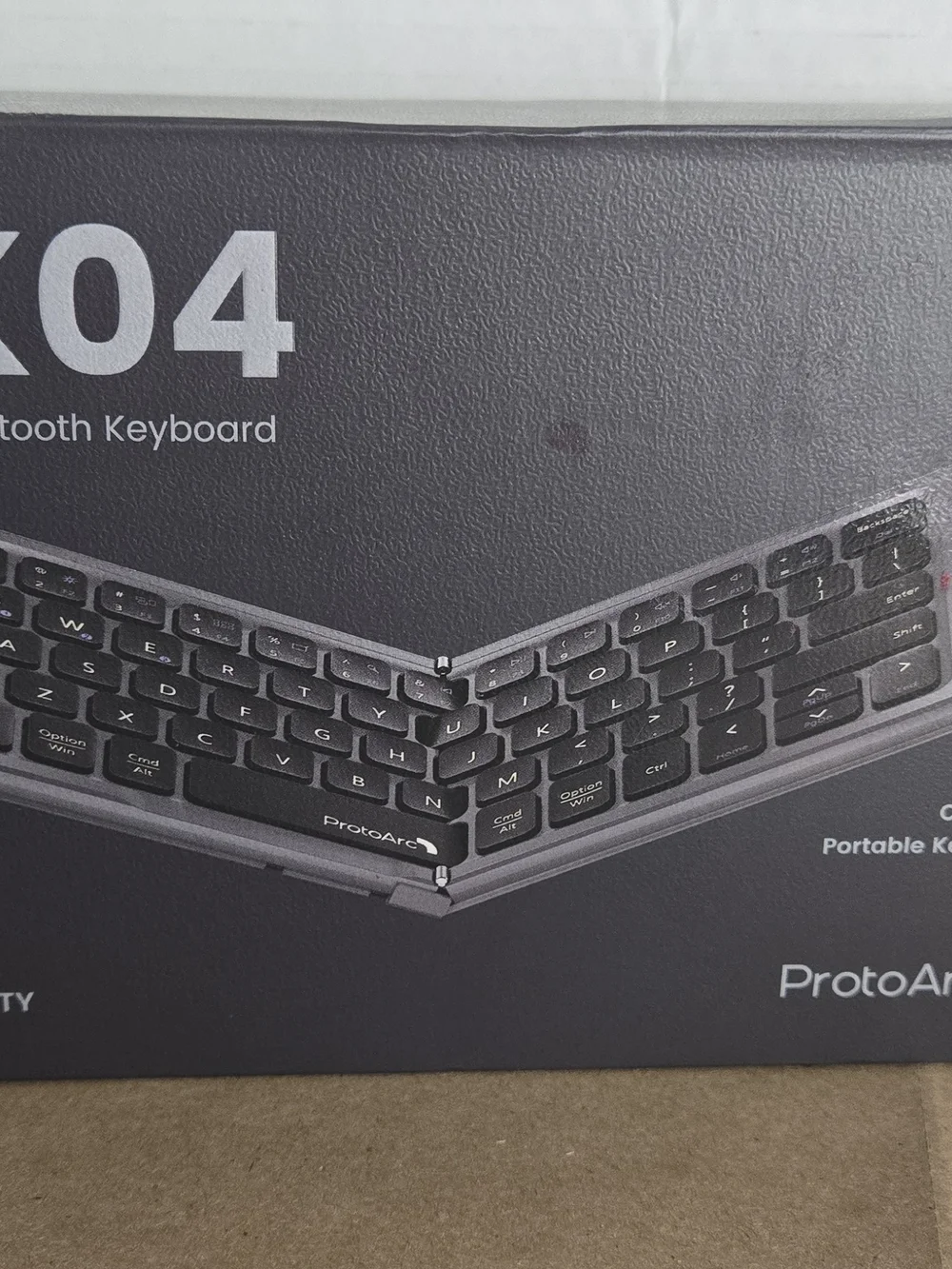 ProtoArc XK04 Foldable Bluetooth Keyboard - Compact & Portable (Gray)